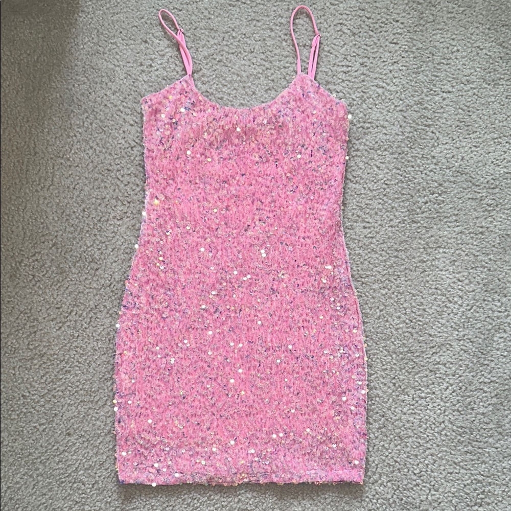 Lucy in the Sky Pink Sequin Bodycon Dress